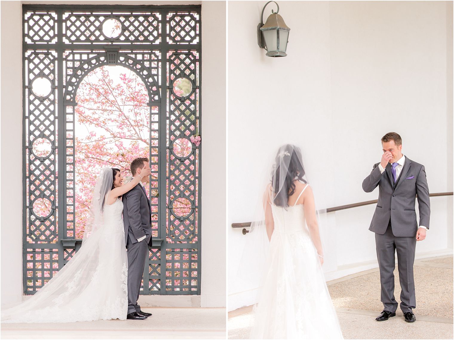 Emotional groom reaction to first look