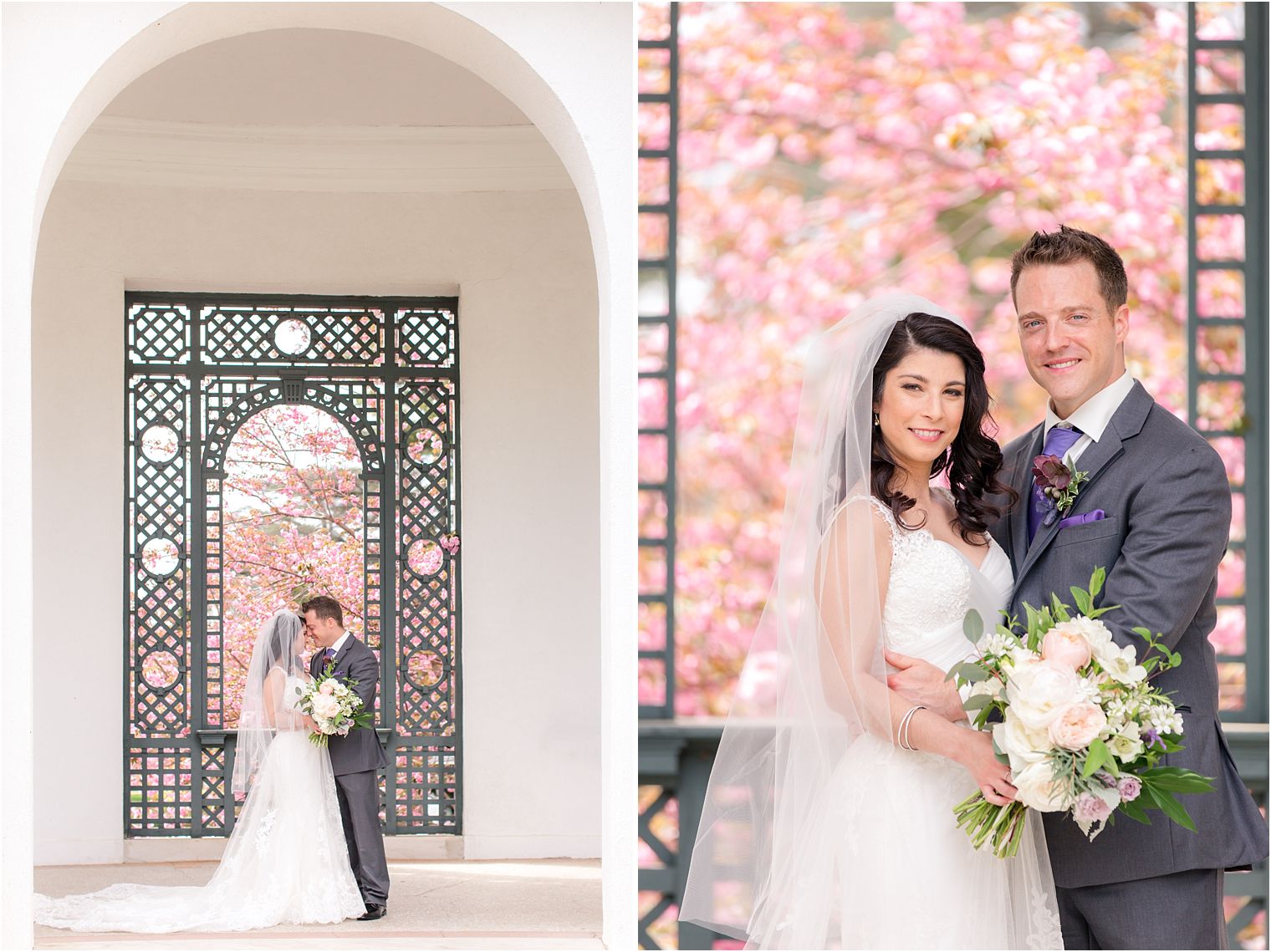 Bride and groom formal portraits