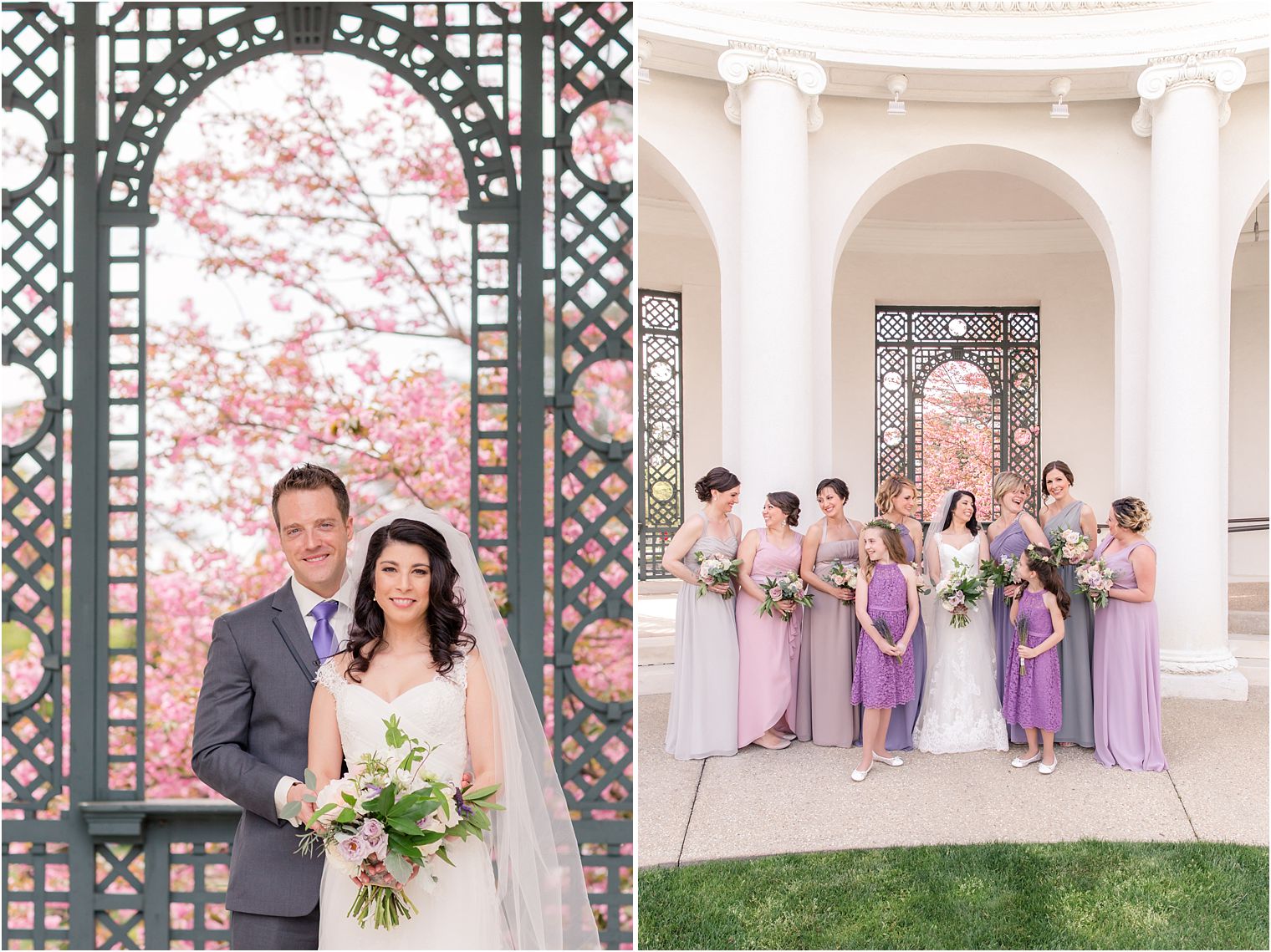 Spring wedding with cherry blossoms