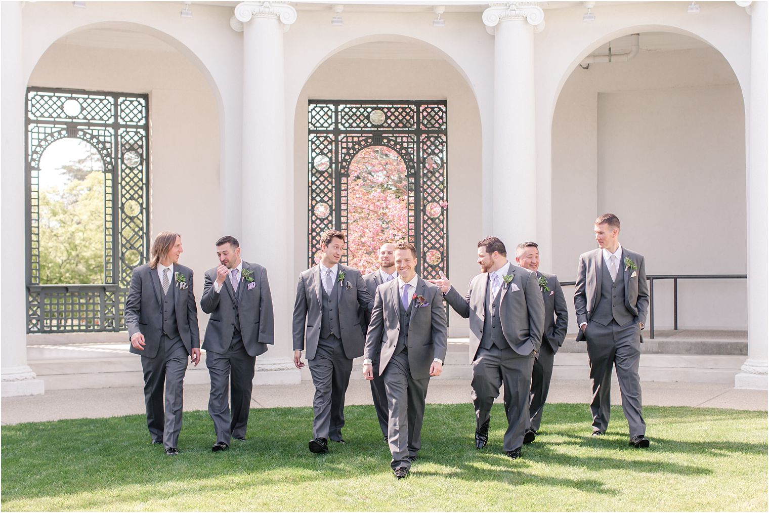 Gray Vera Wang tuxedos