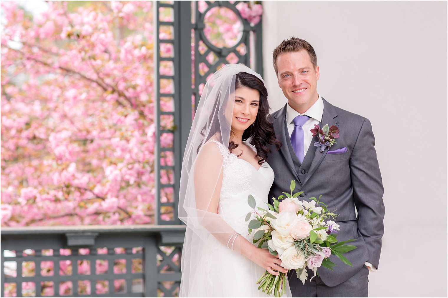 elegant bride and groom portrait