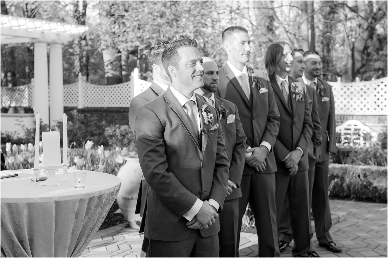 Groom photo at the ceremony