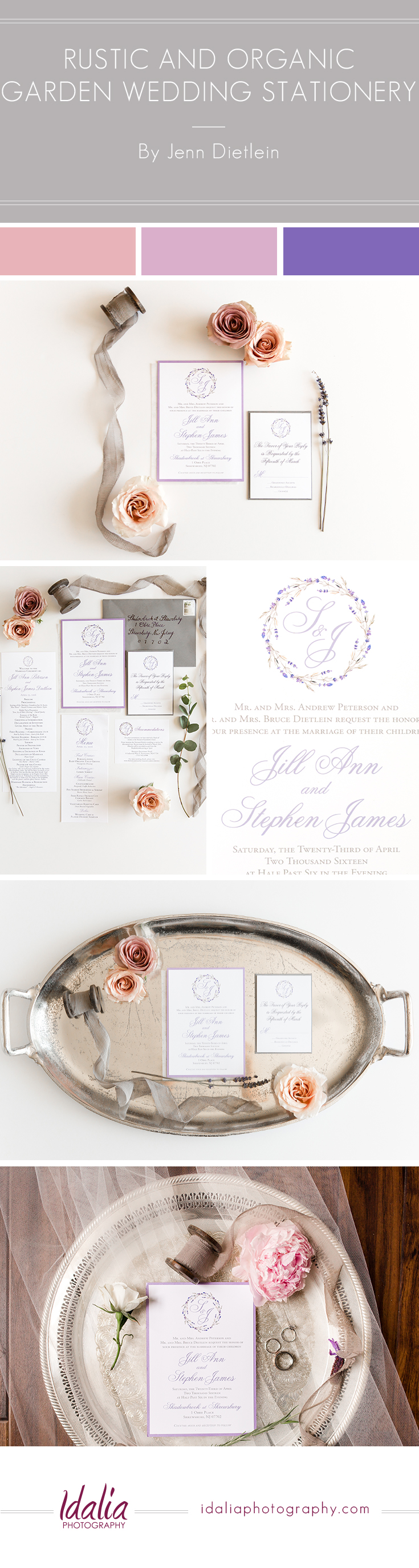 Shadowbrook NJ Wedding Invitation by Jenn Dietlein | Photo by Idalia Photography