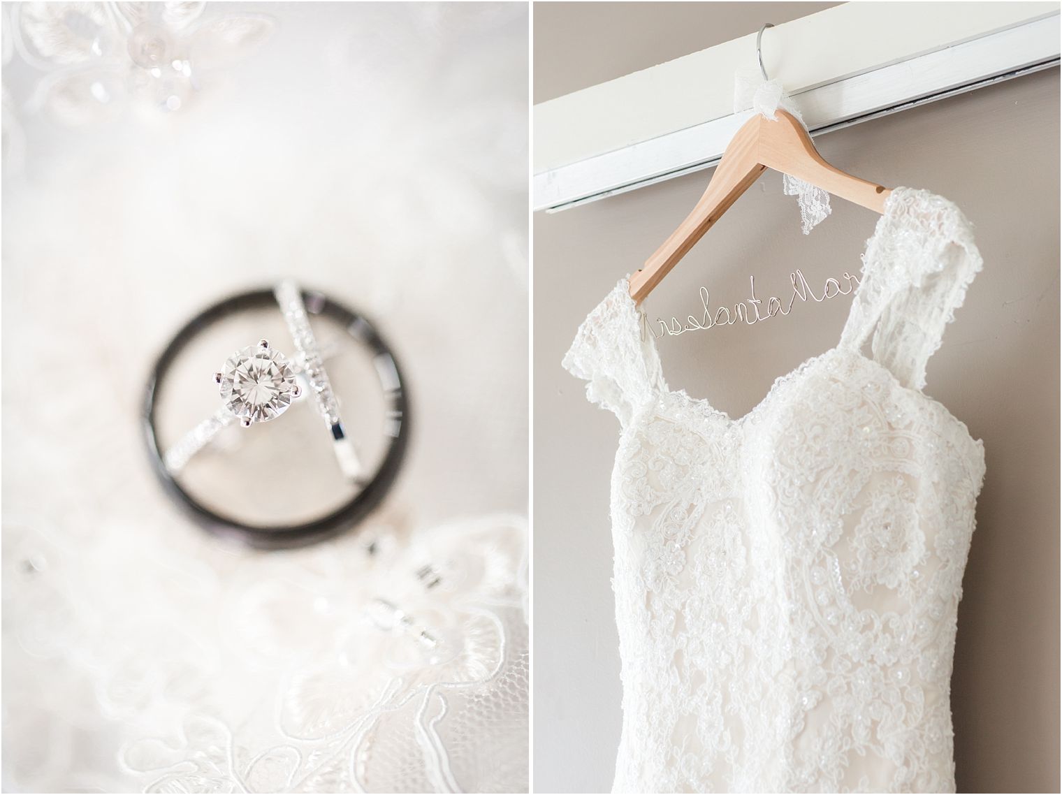 Oyster Point Hotel Wedding Photo of Dress and Rings