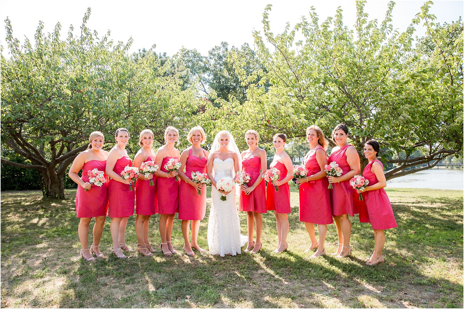 Coral bridesmaid dresses