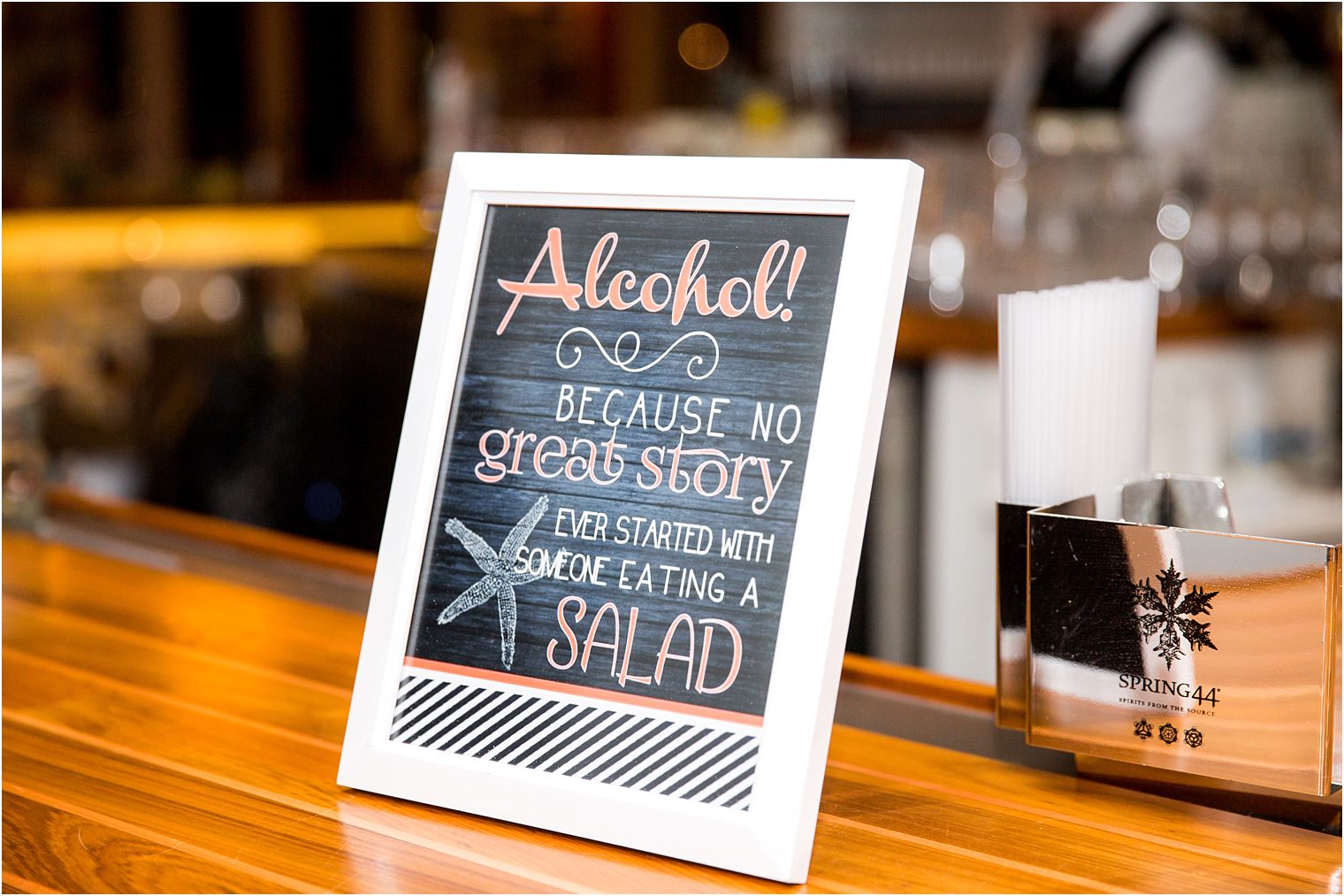 Signature drink sign