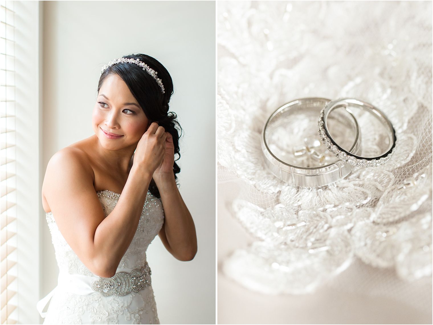 Bride getting ready