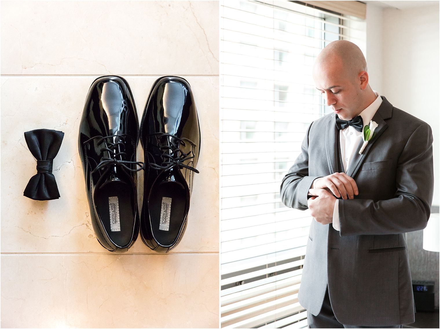 Groom getting ready