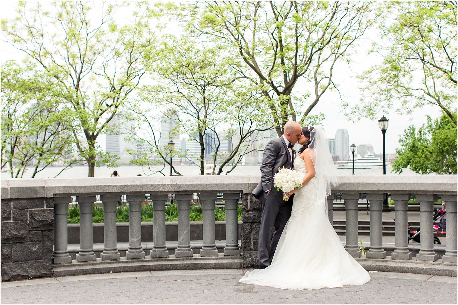 Bride and groom at Riverview Terrace