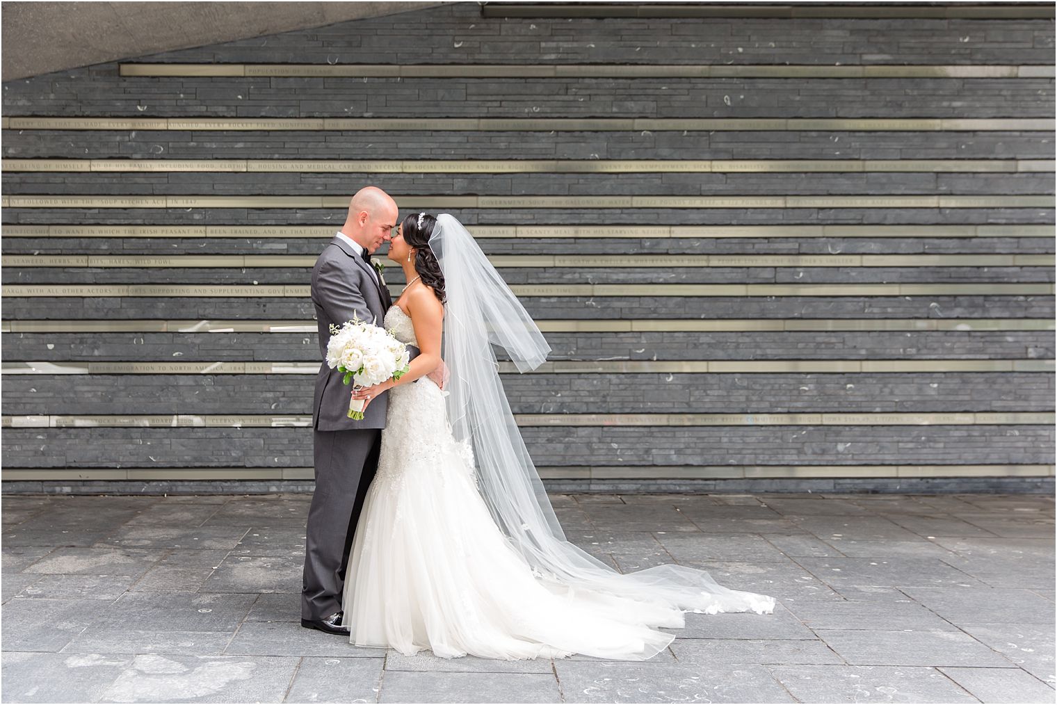 Wedding Photo at Irish Hunger Memorial