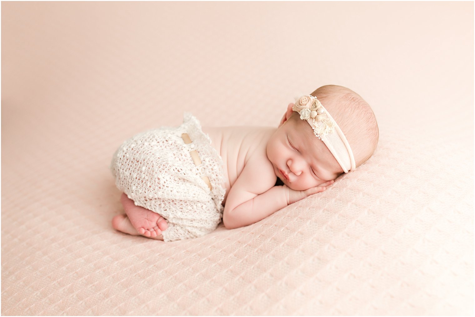 Pink and cream newborn set