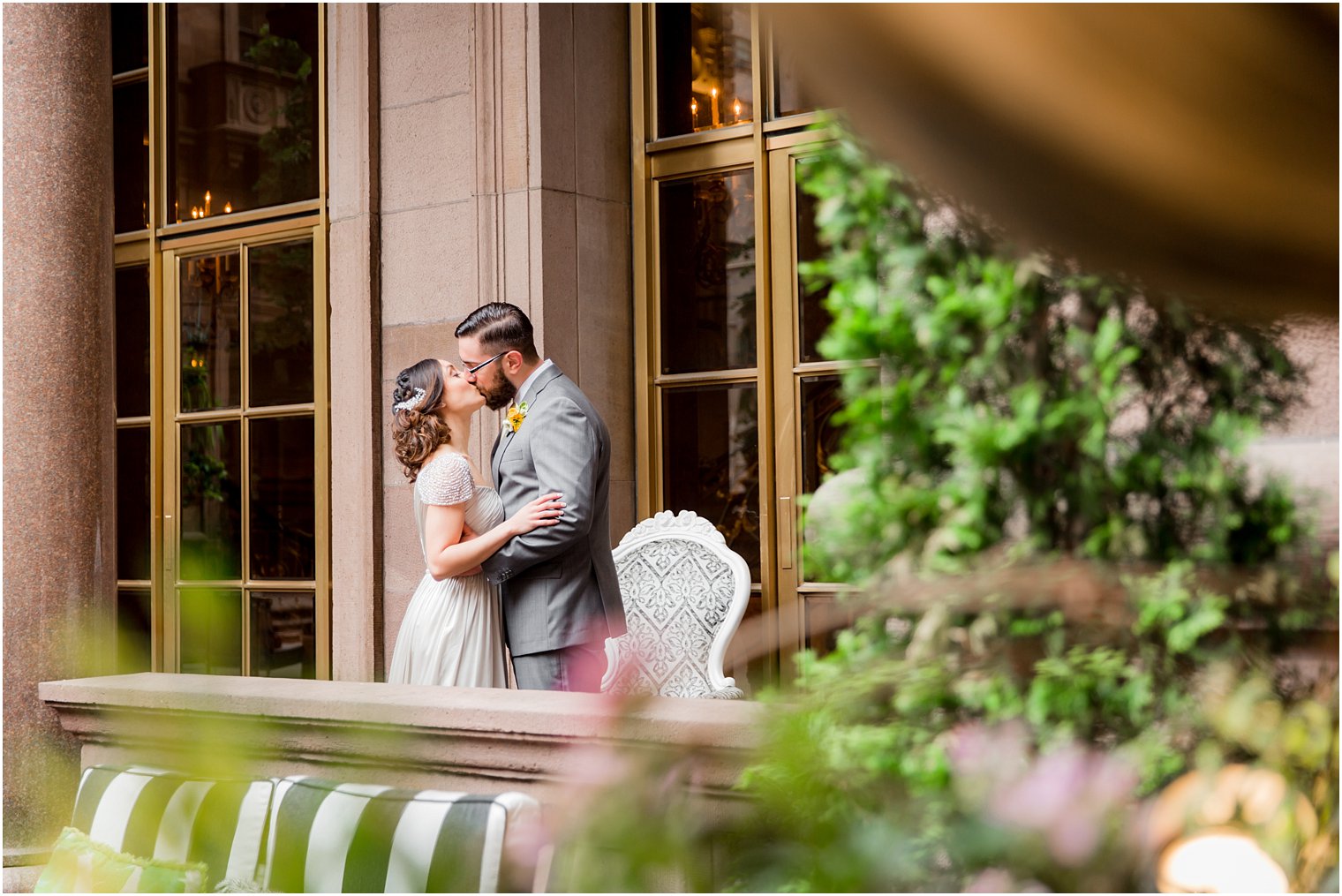 Bride and groom in NYC wedding