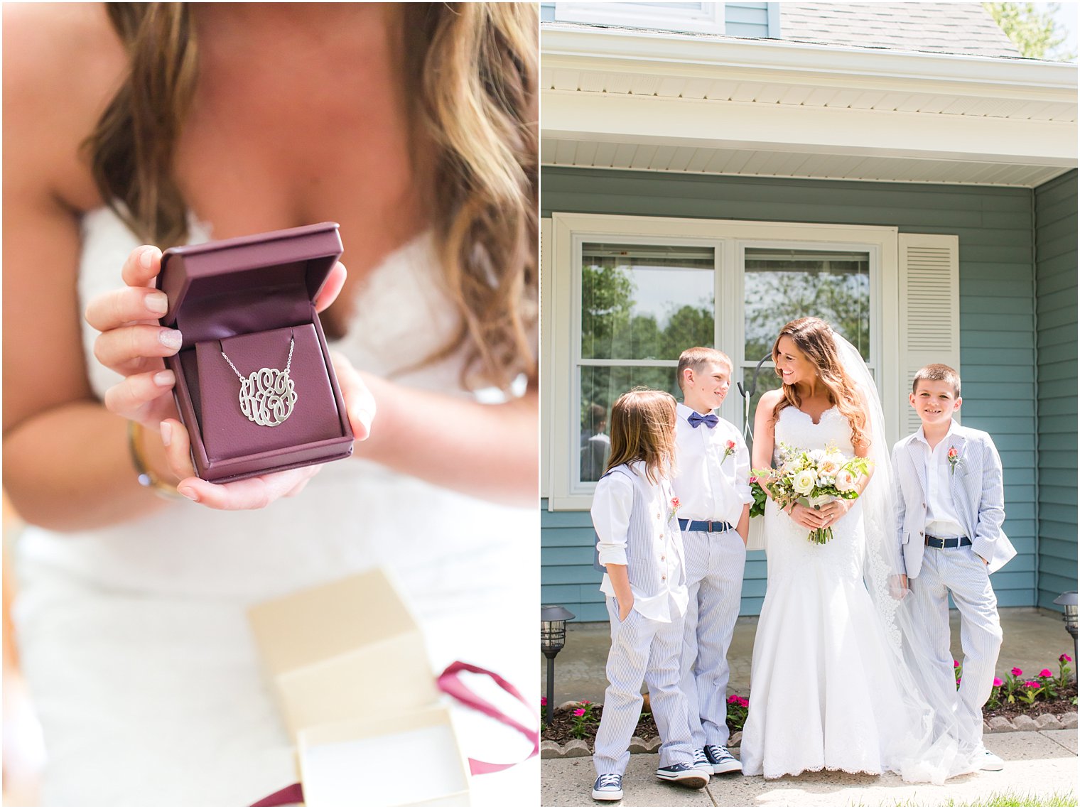 Bride and ring bearers