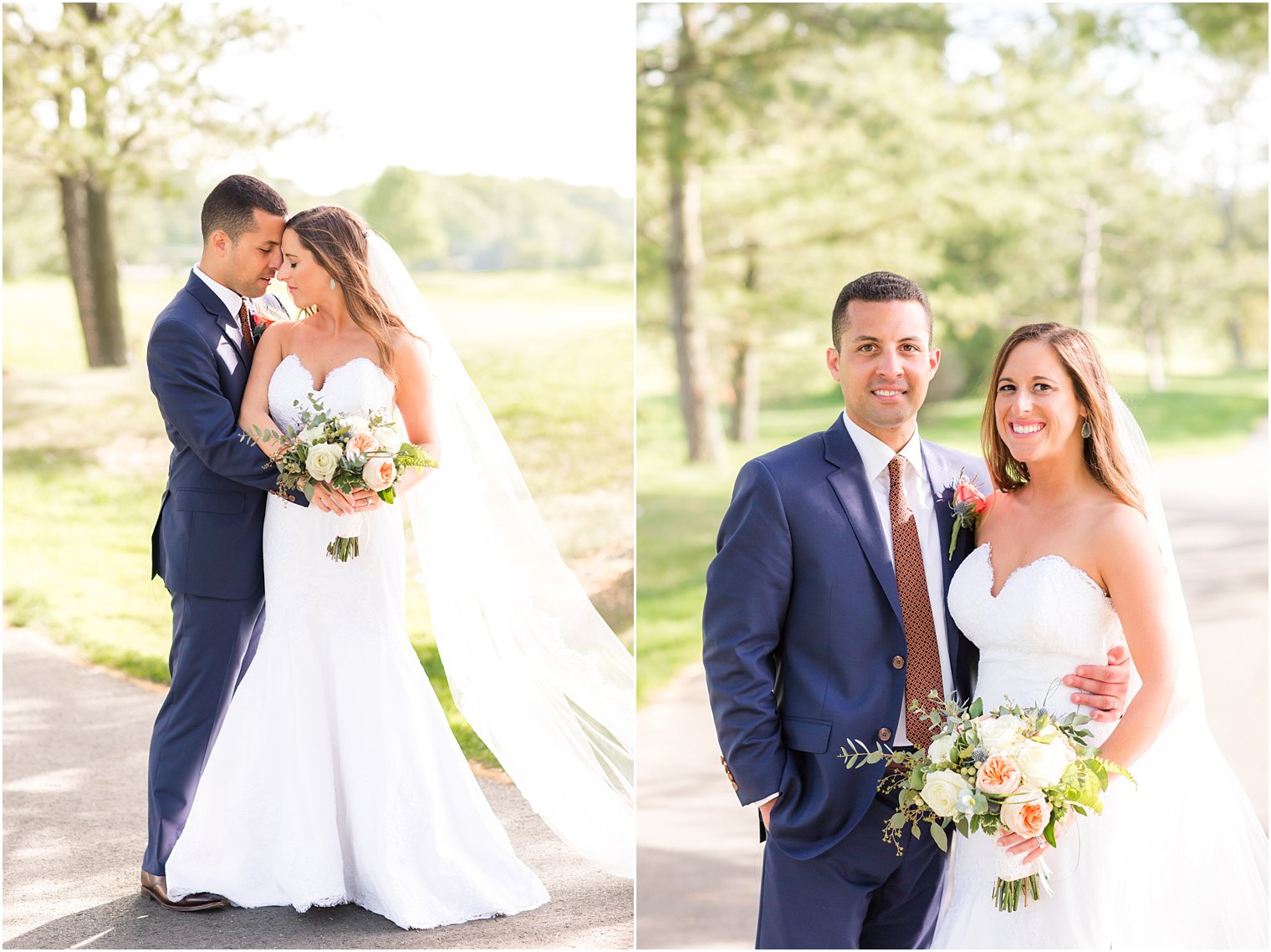 Navy blue groom suit 