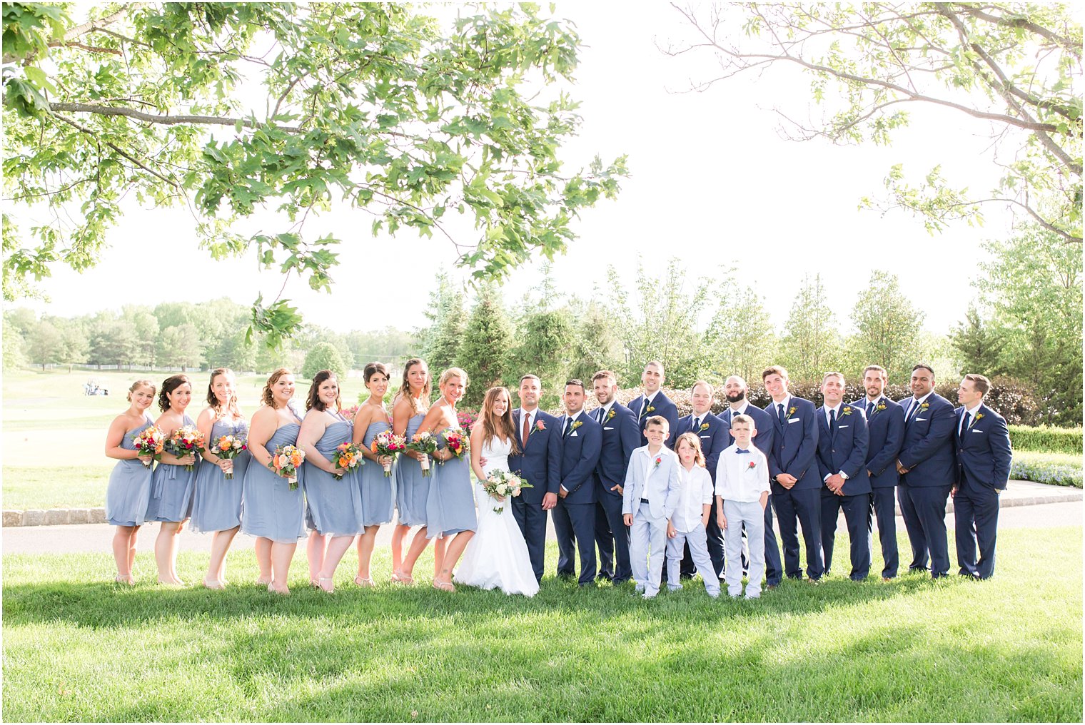 Bridal party Photo at Eagle Oaks Country Club