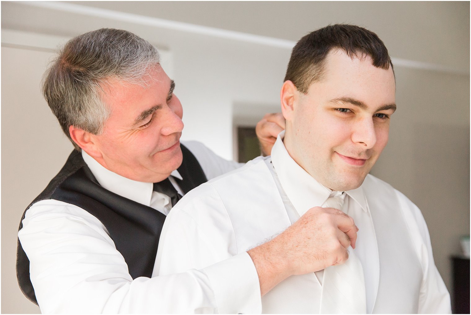Photo of groom and his father