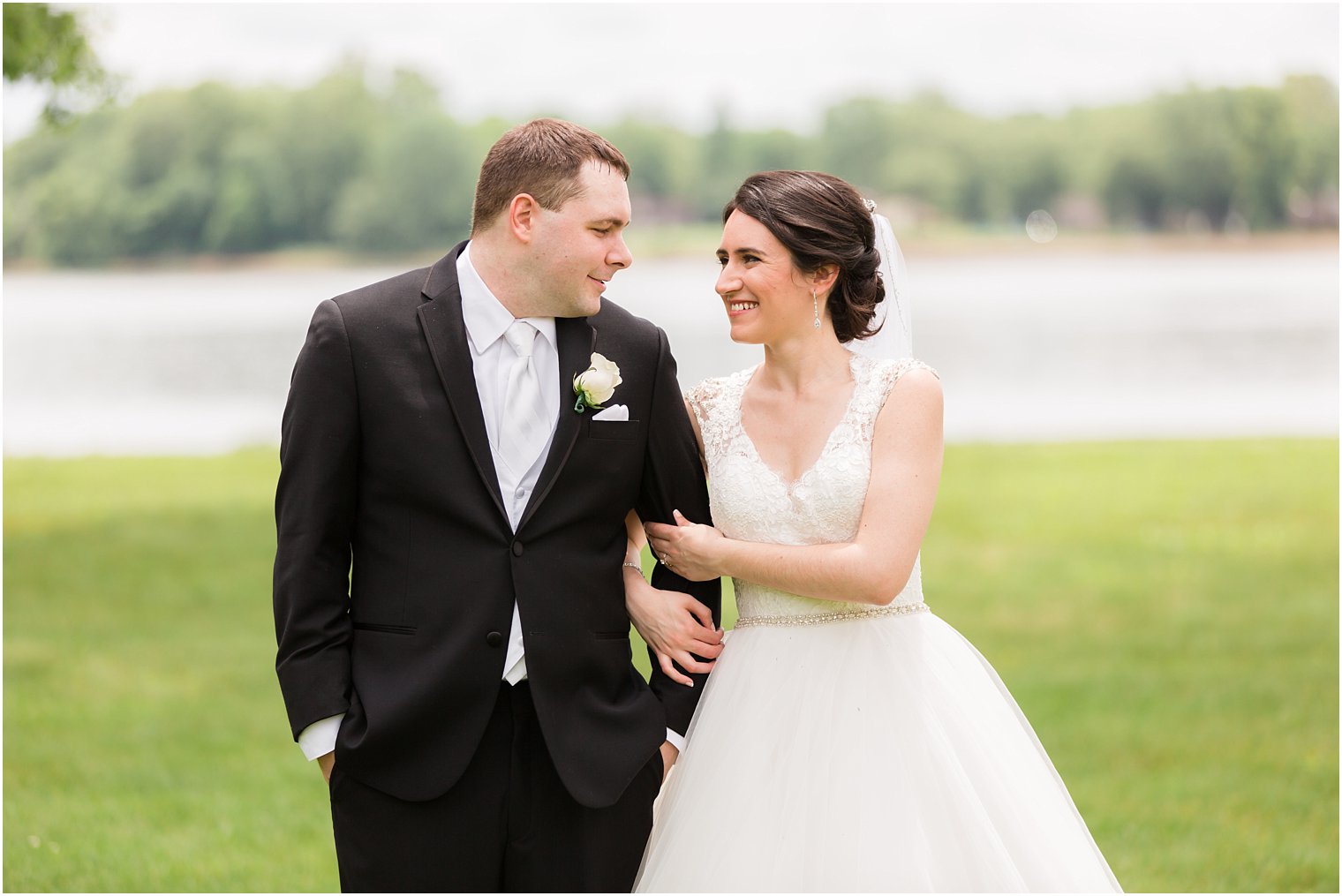 Bride and groom at Riverfront venue