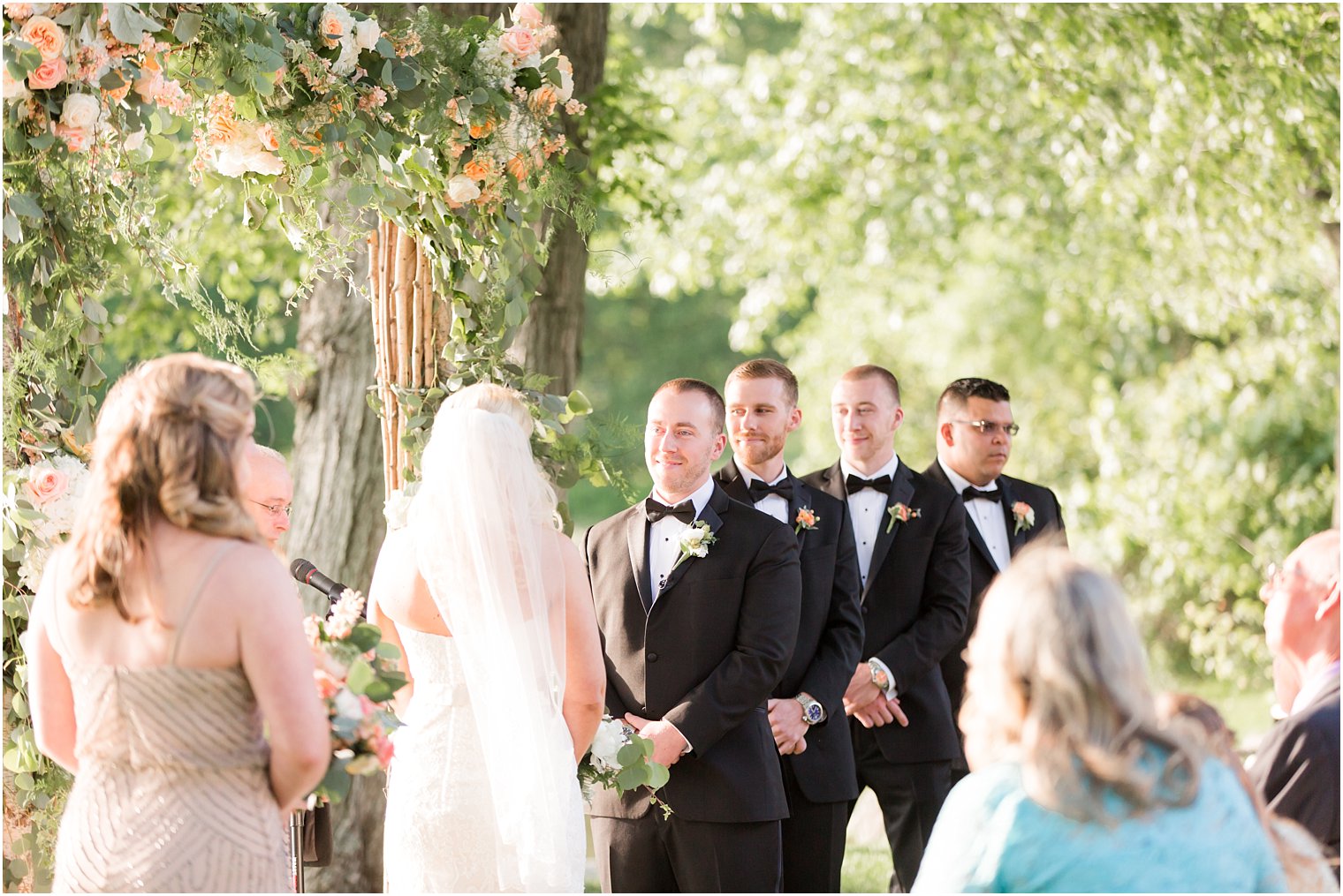 Groom during ceremony