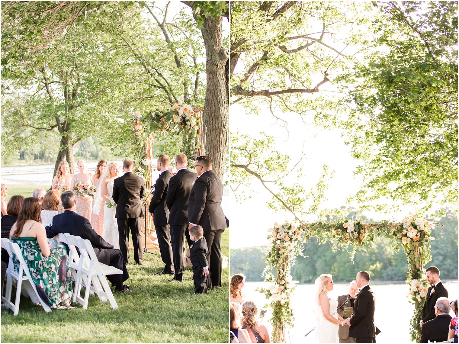 Summer wedding on the lake