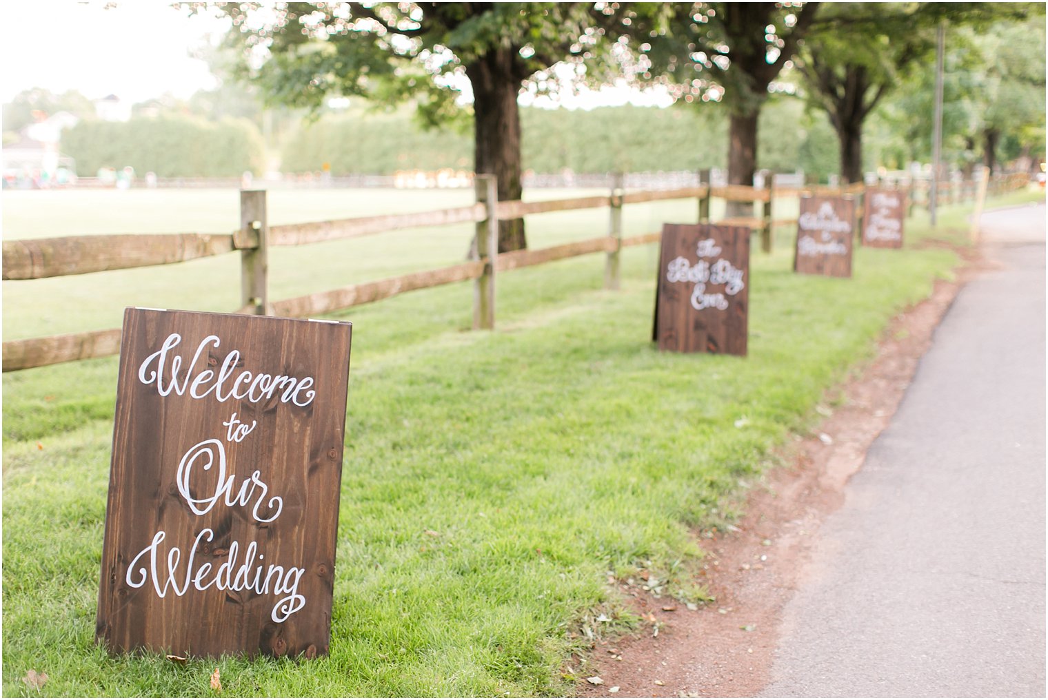 Wood wedding signs