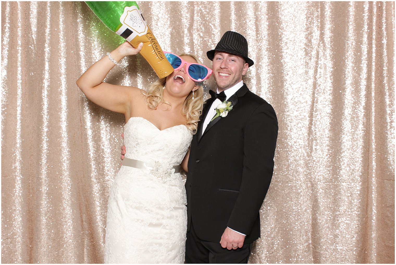 Bride and groom in Photo Booth