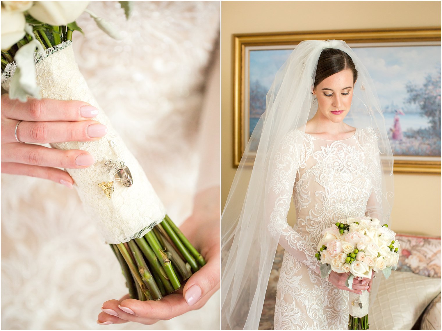 Wedding bouquet charms