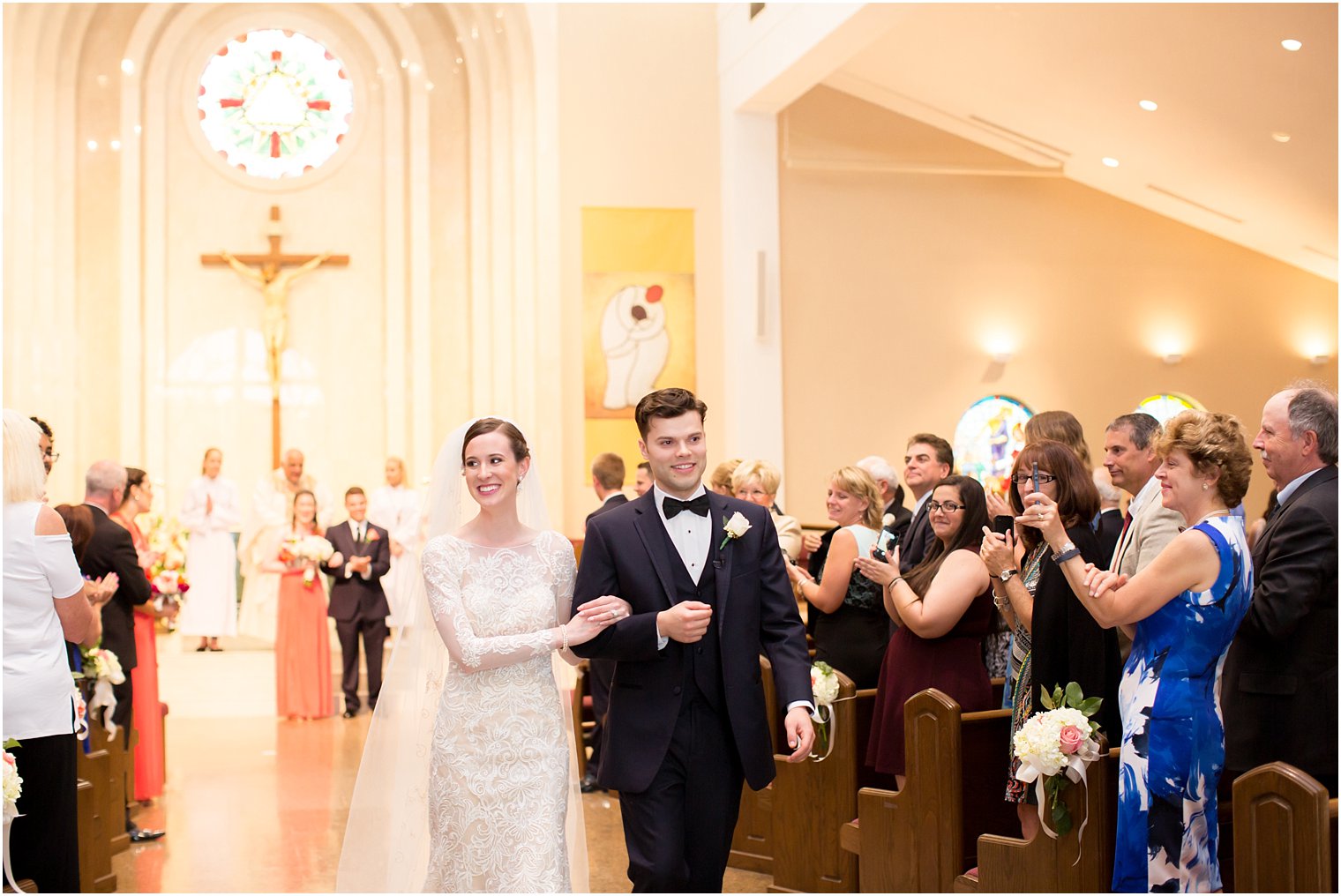 Bride and groom recessional