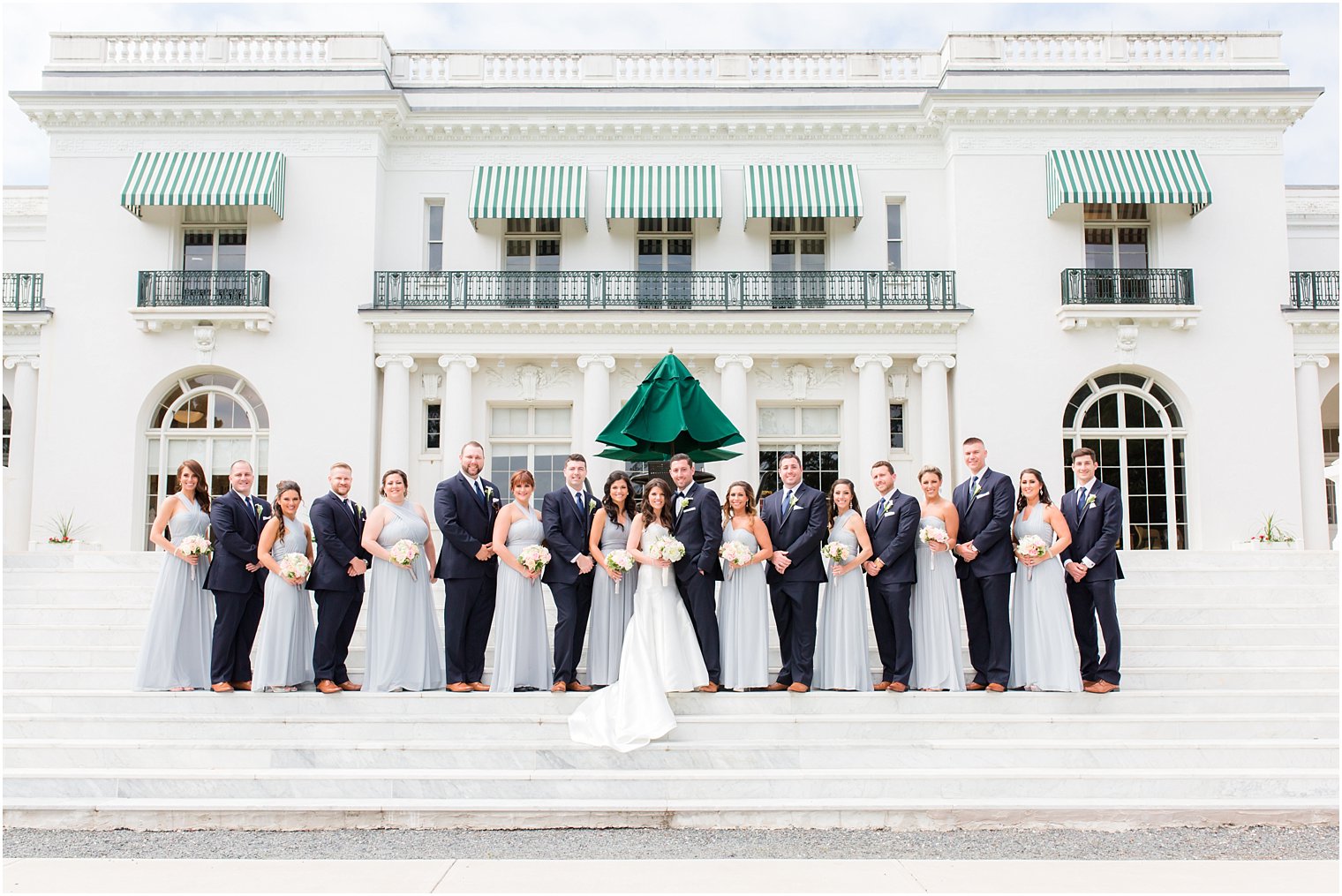 Bridal party photo at Monmouth University