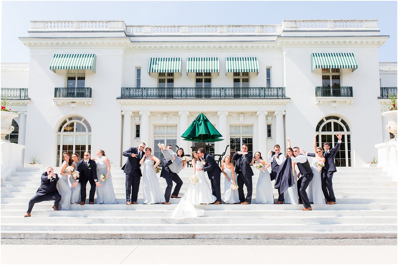 Bridal Party photo at Monmouth University Library