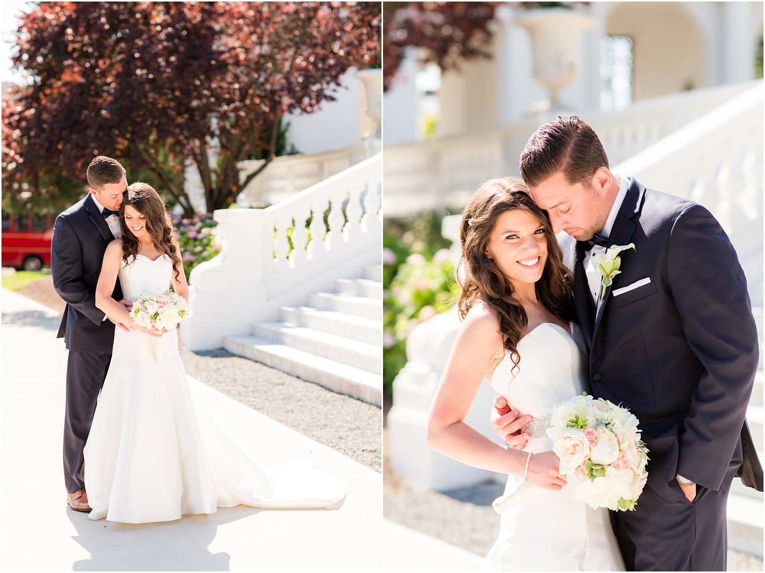 Backlit wedding portraits 