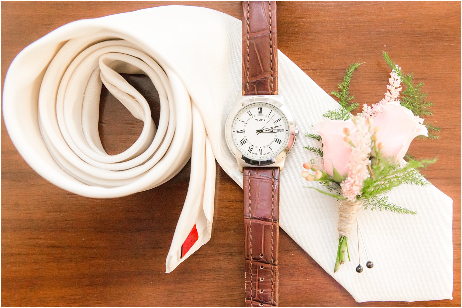 Rustic pink boutonniere by Louisa Amabile Testa
