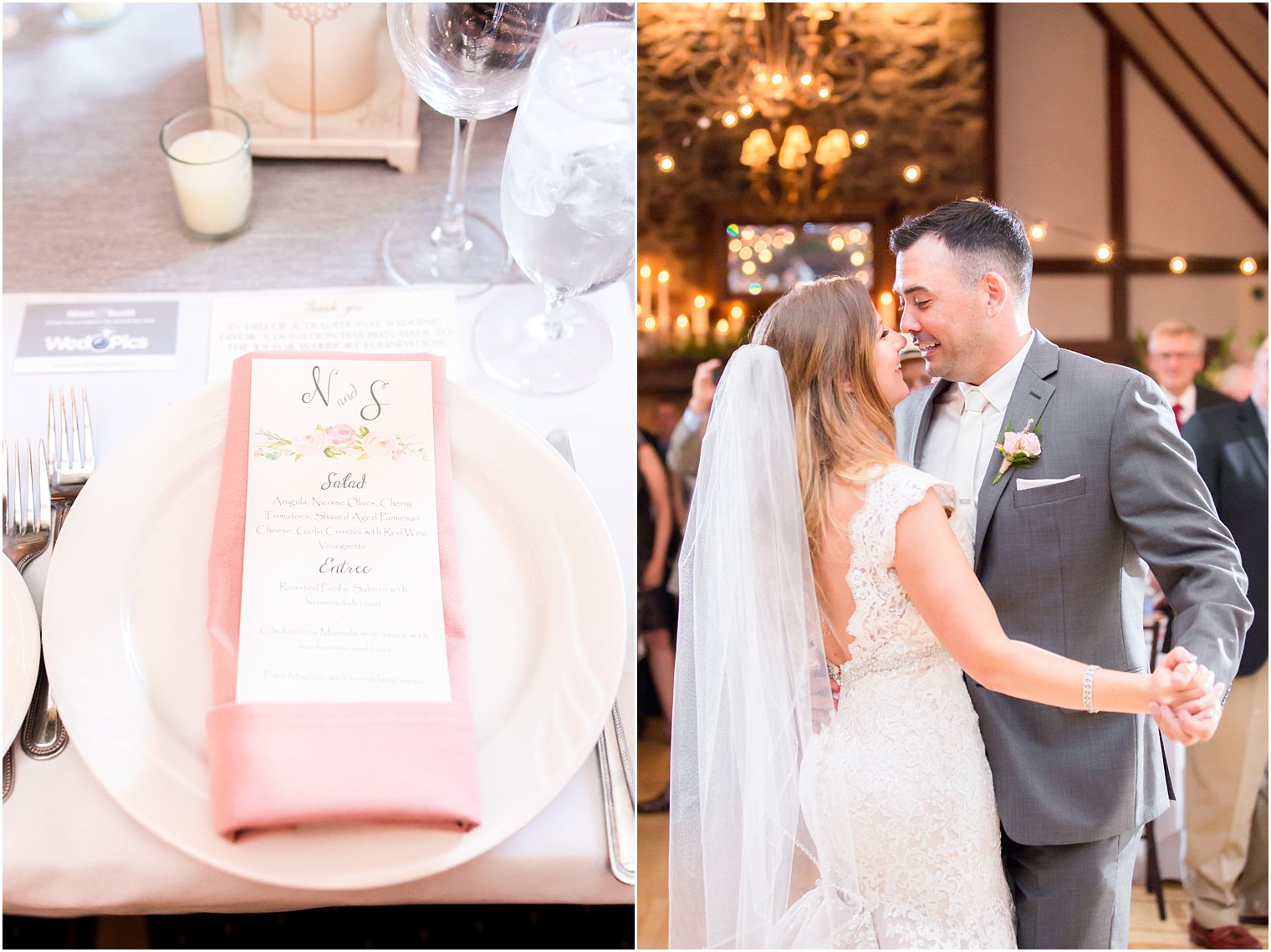 Rustic pink wedding details