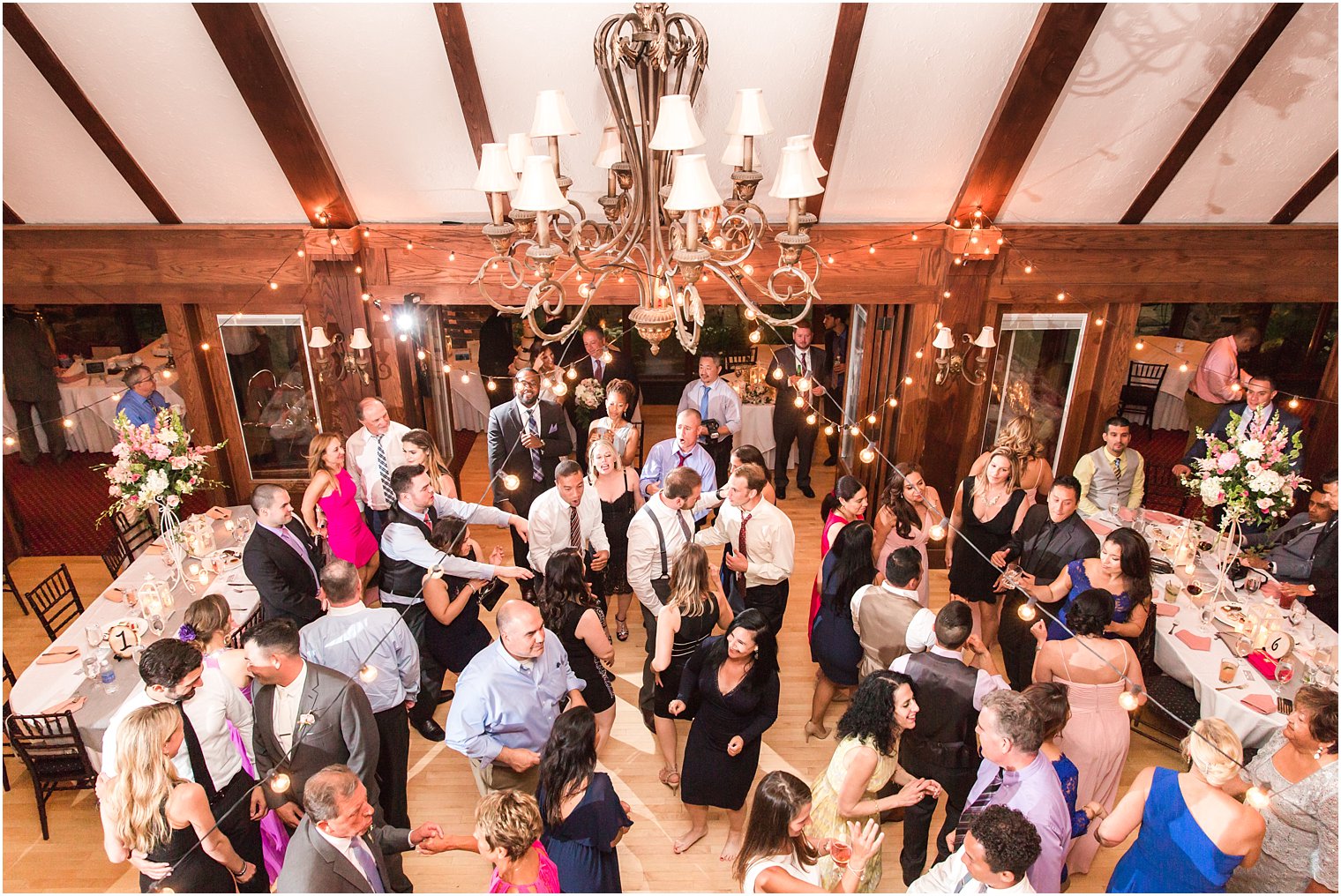 Guests dancing at reception