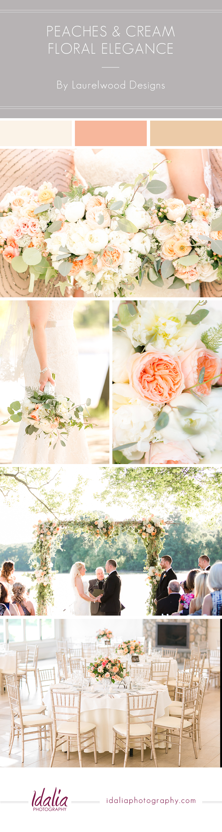 Peaches and Cream Natural and Organic Florals by Laurelwood Designs | Photos by Idalia Photography