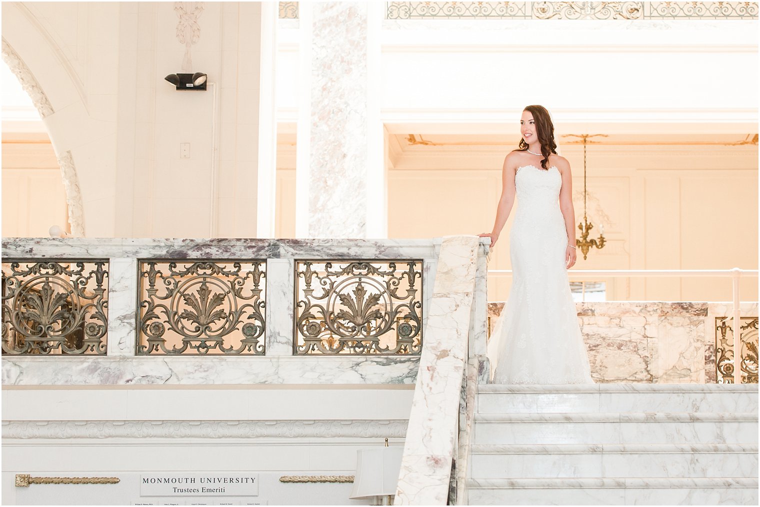 Bridal portrait at Monmouth University