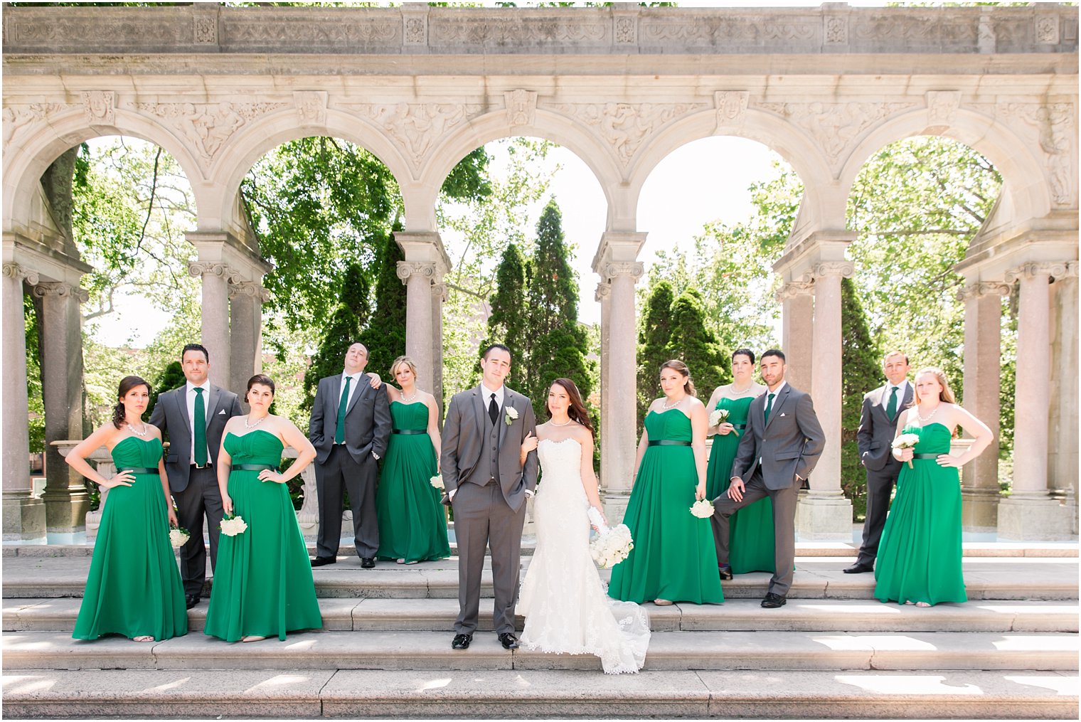 Bridal Party Photo at Monmouth University