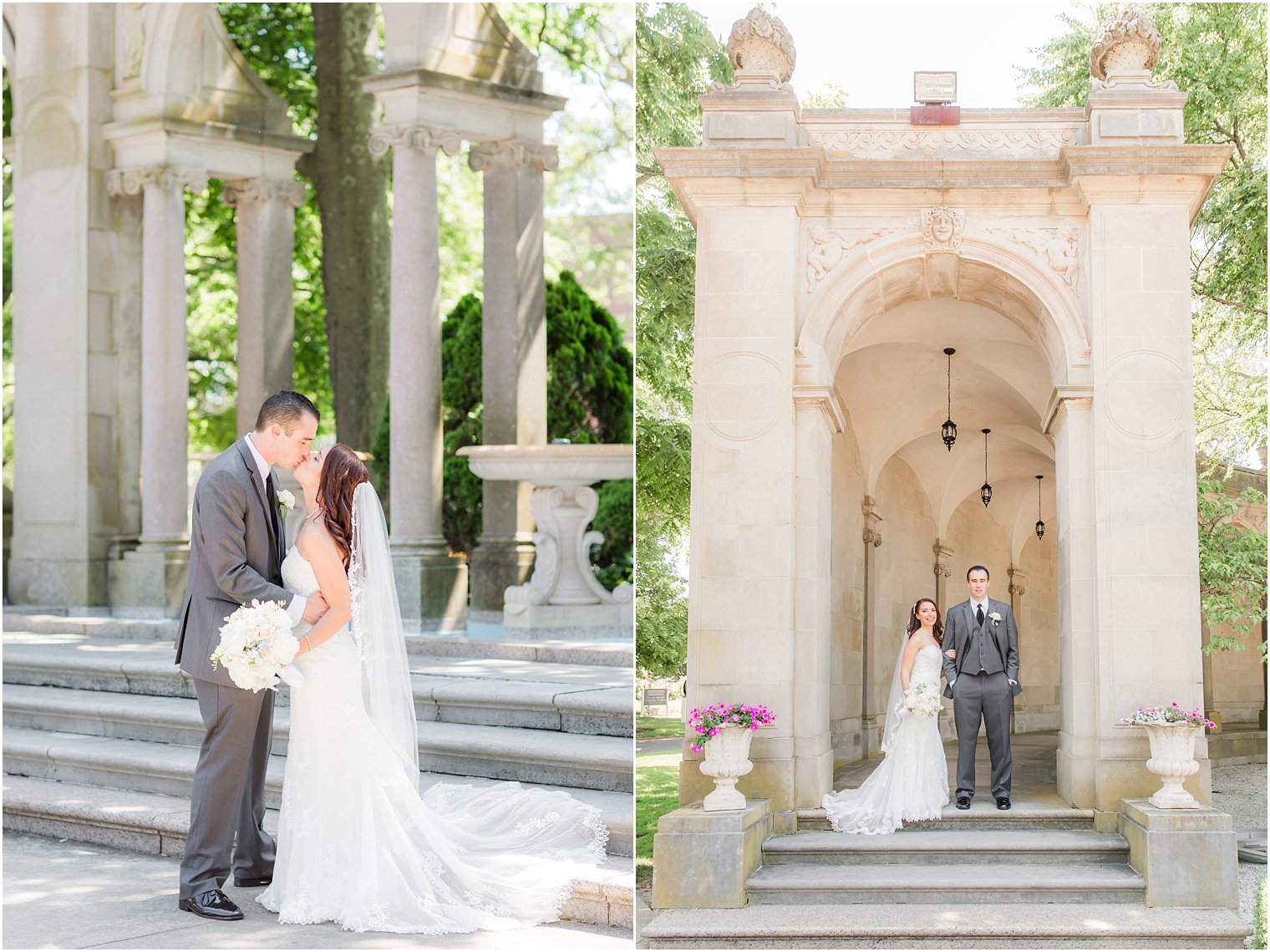 Bride and groom photos at Wilson Hall