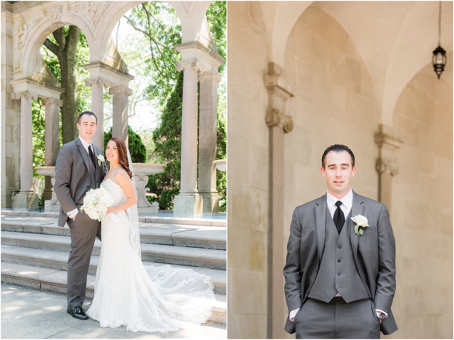 Bride and groom formal portrait