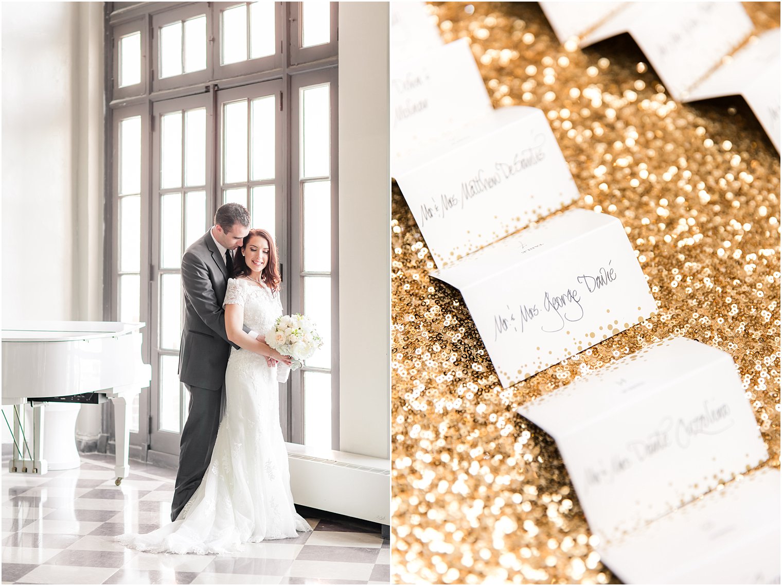 Berkeley Oceanfront Hotel Wedding in gold and emerald green