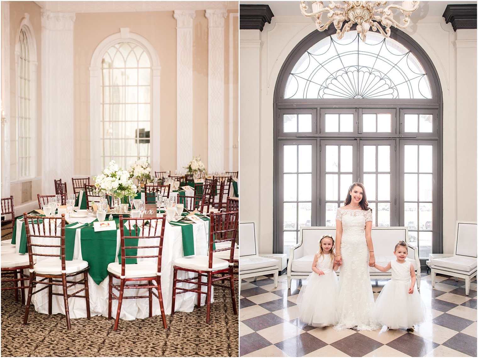 Photo of bride and flower girls