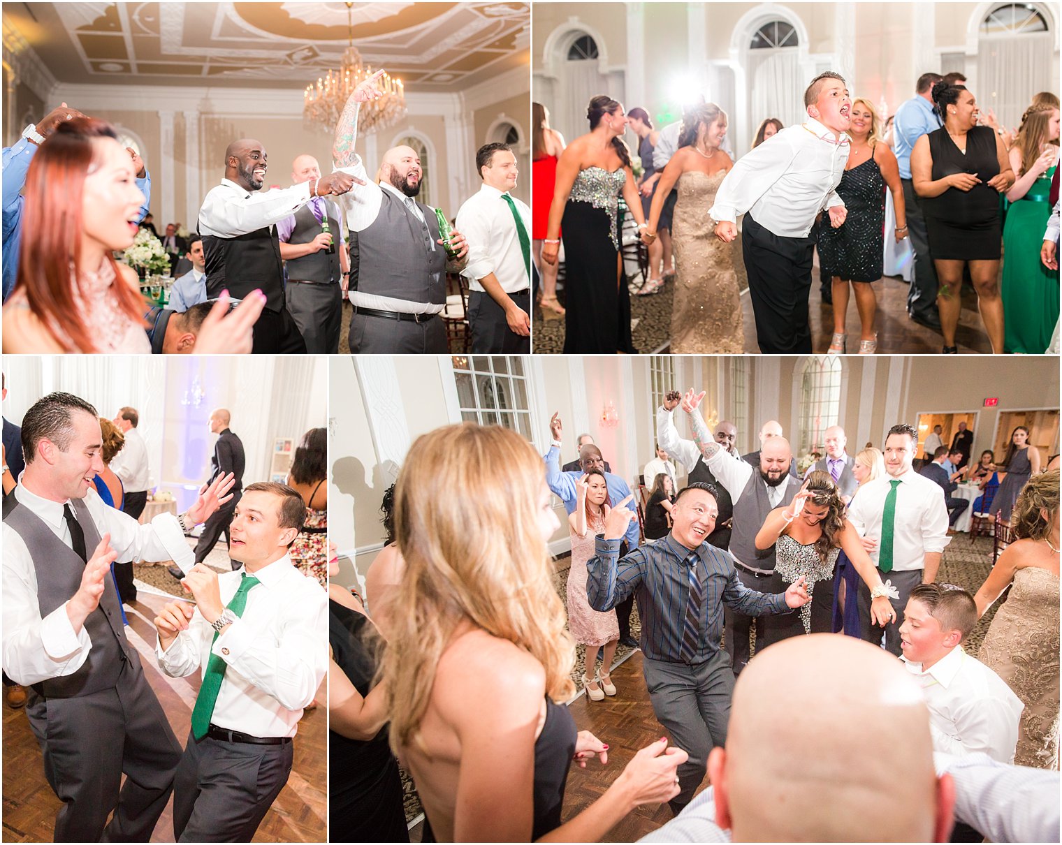 Bride and groom dancing