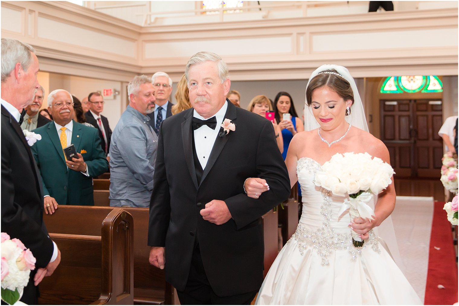 Processional at Readington Reformed Church Wedding Ceremony