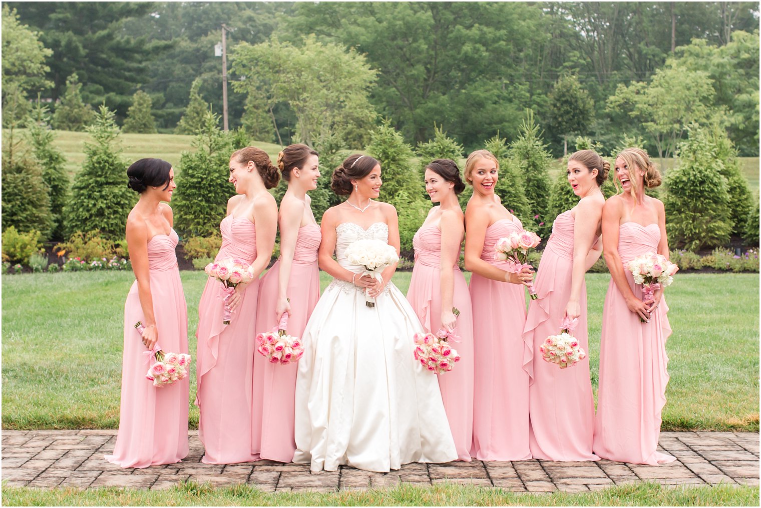 Bridesmaids in pink