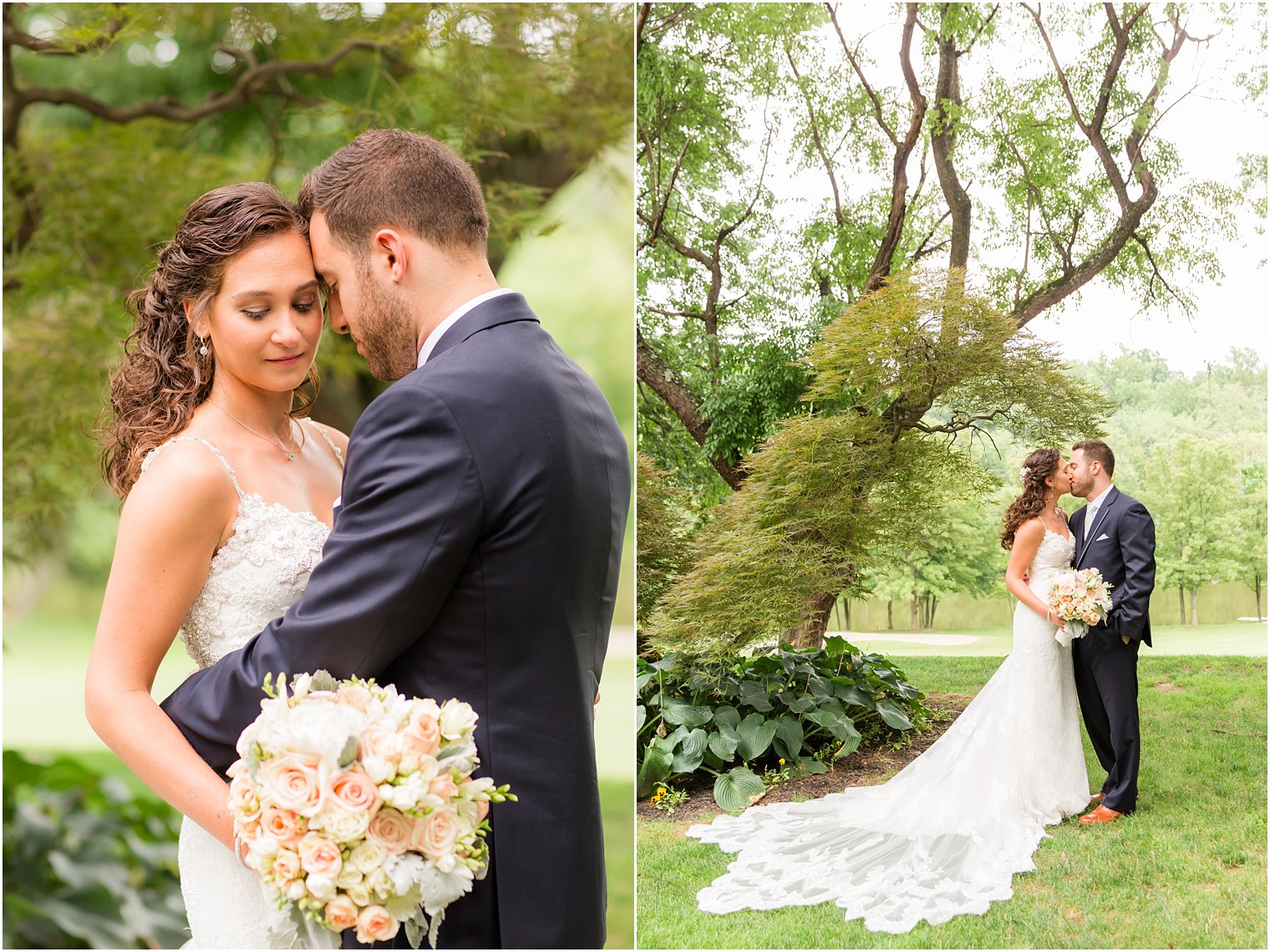 Bride and groom at Ramsey Country Club