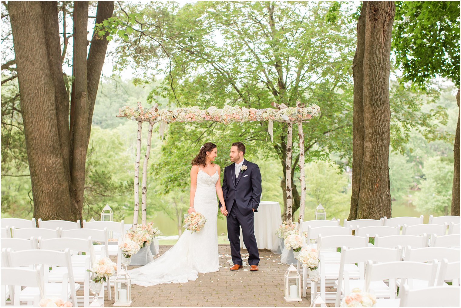 Bride and groom under the chuppah