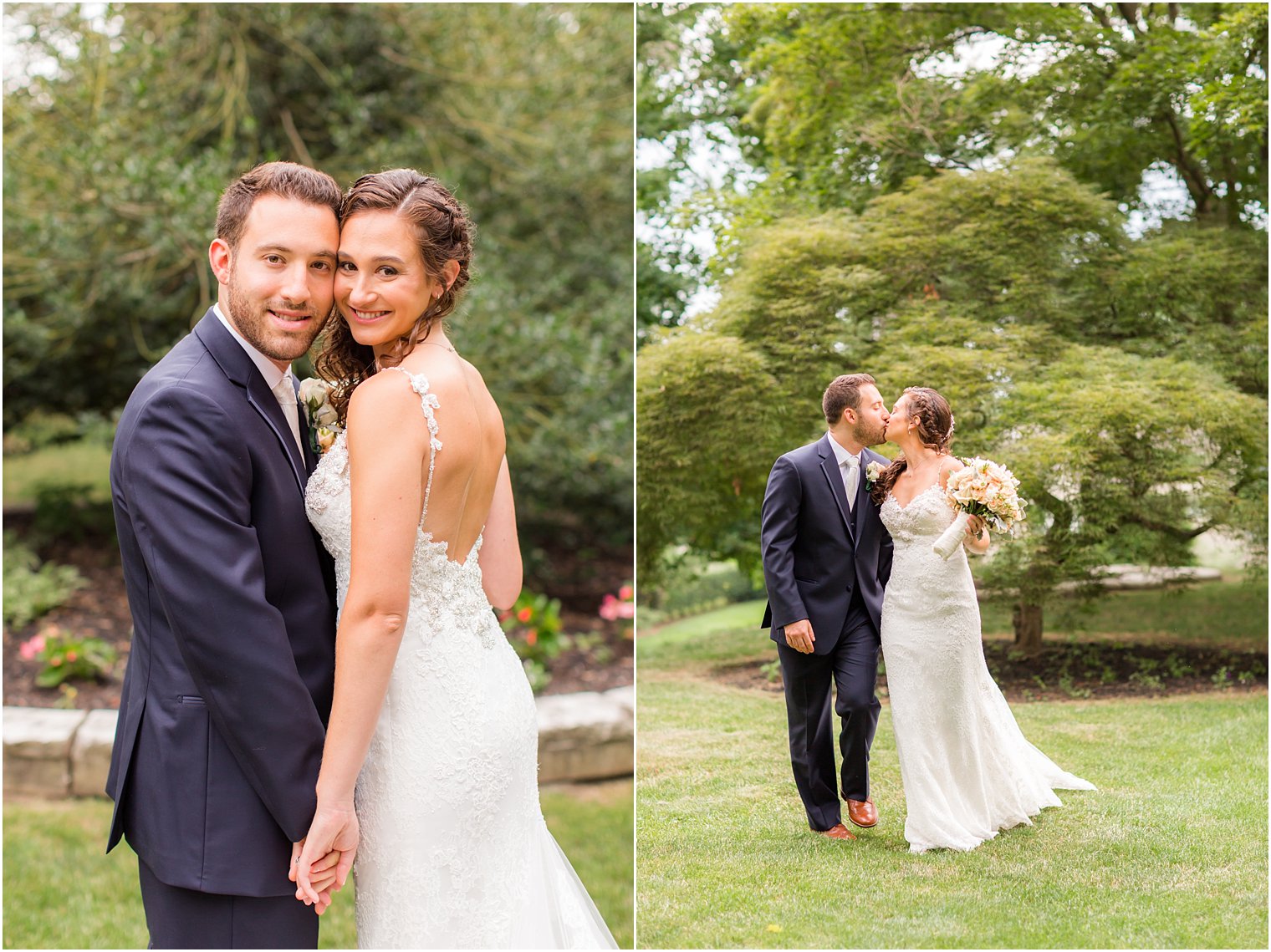 Romantic bride and groom photos