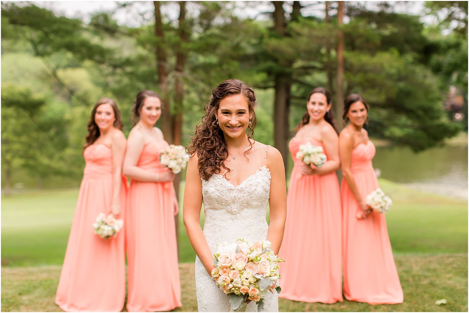 Bride and bridesmaids