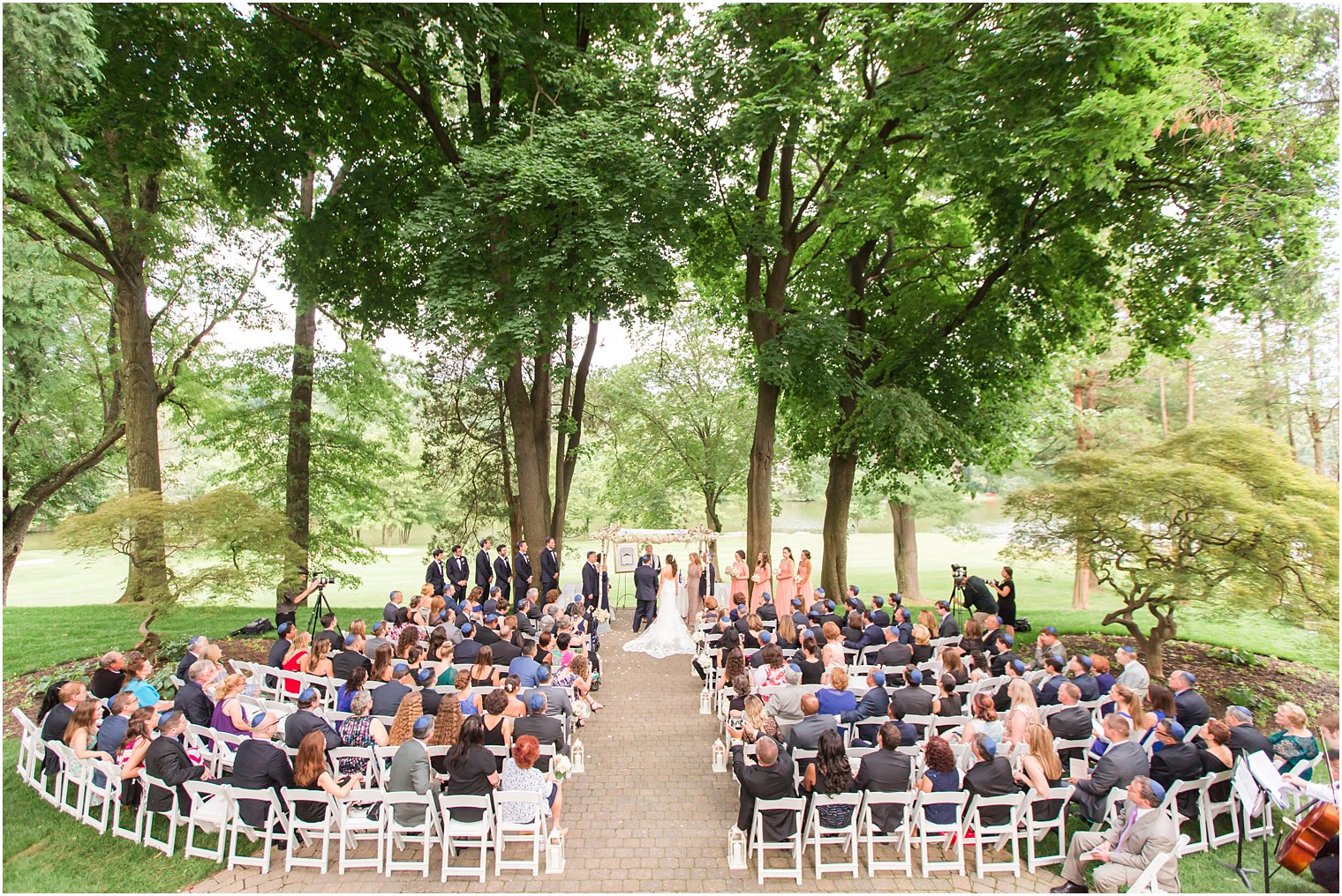 Wedding ceremony at Ramsey Country Club