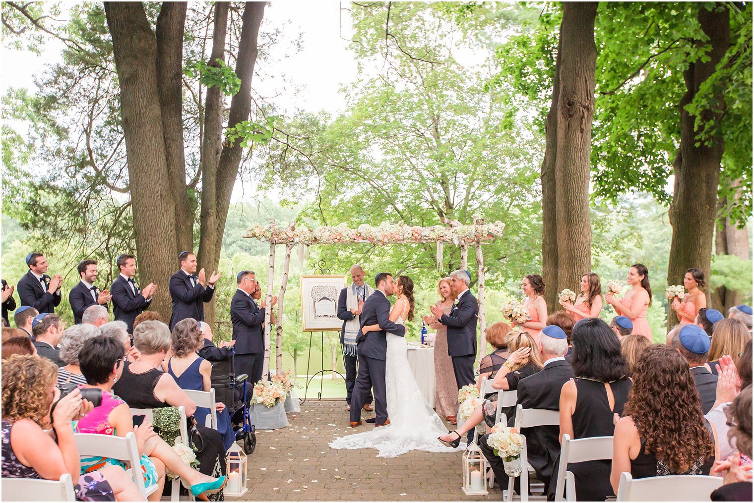 First kiss photo at Ramsey Country Club