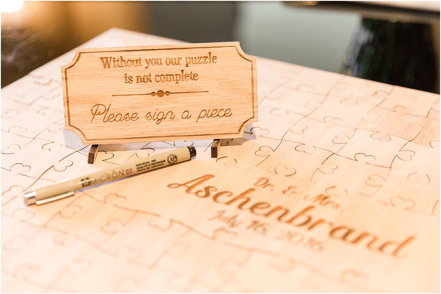 Puzzle guest book